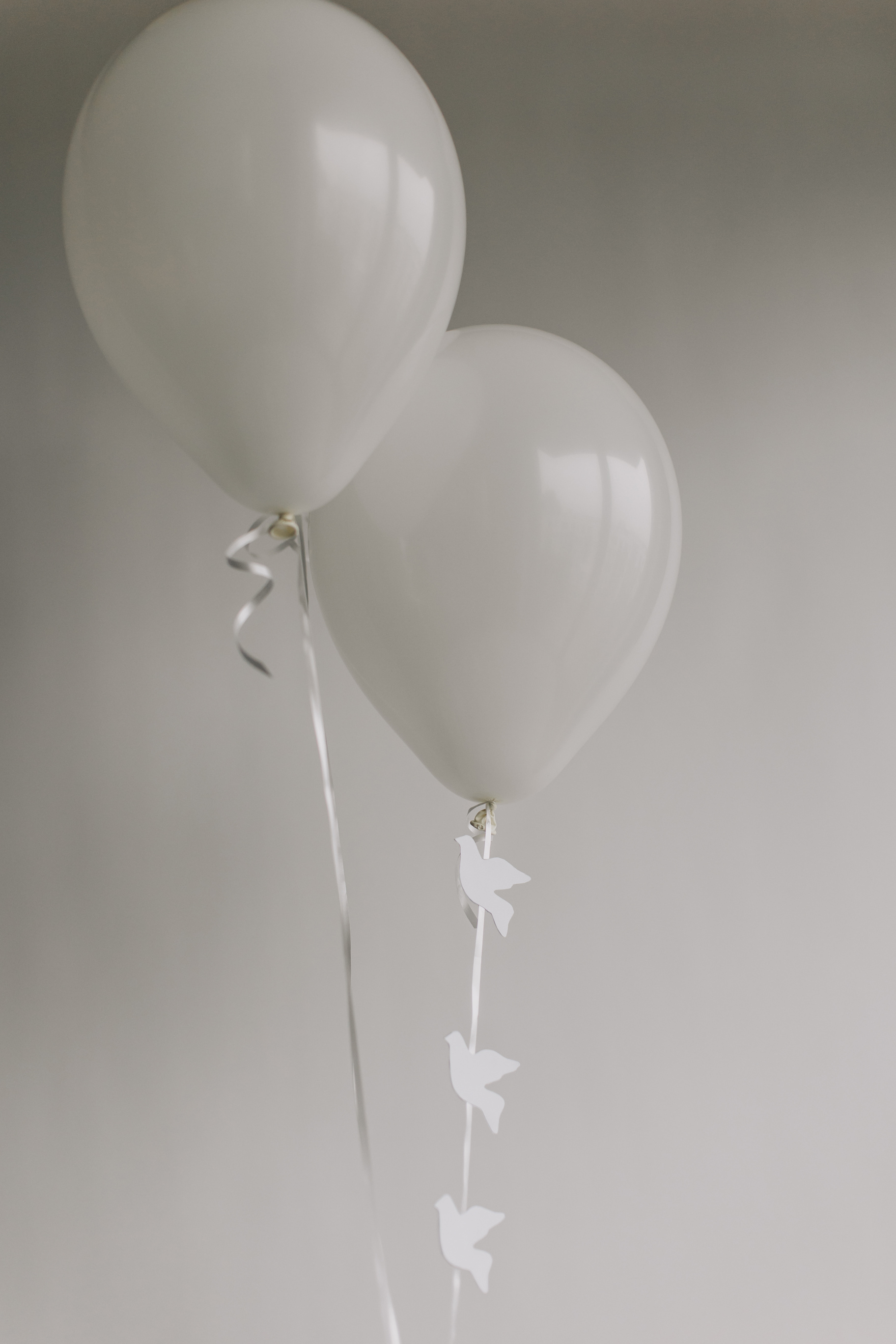 White Baptism Balloons